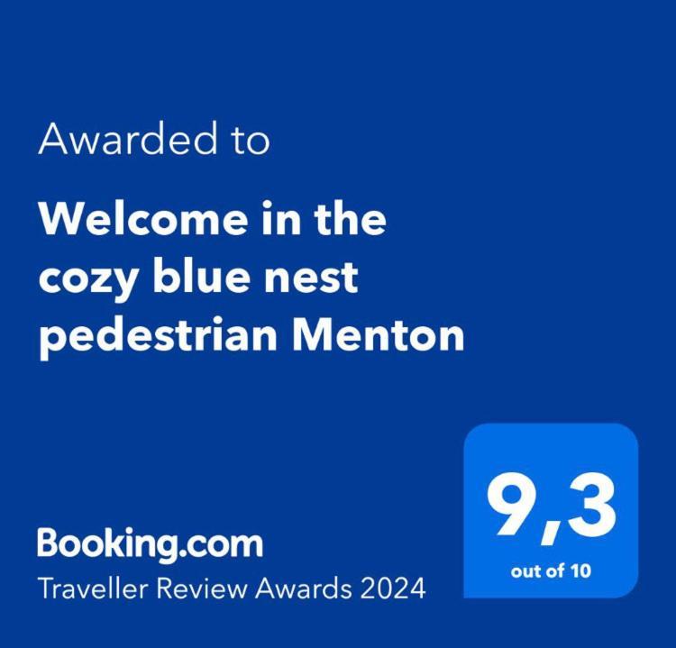 Welcome In The Cozy Blue Nest Pedestrian Ментона Екстериор снимка